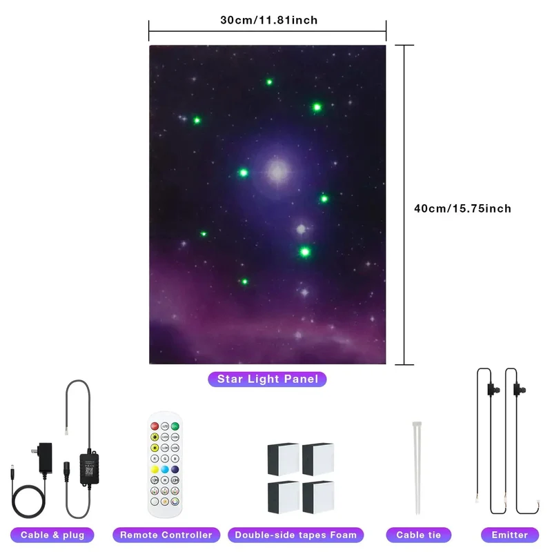 8 Pack Fiber Optic Starlight Soundproof Foam Panels For Walls And Ceilings Next Level Acoustic Dampening Noise Blocking Pads For Gaming Rooms And Chill Hangouts Smooth Vibe